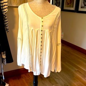 Cotton flowy oversized blouse